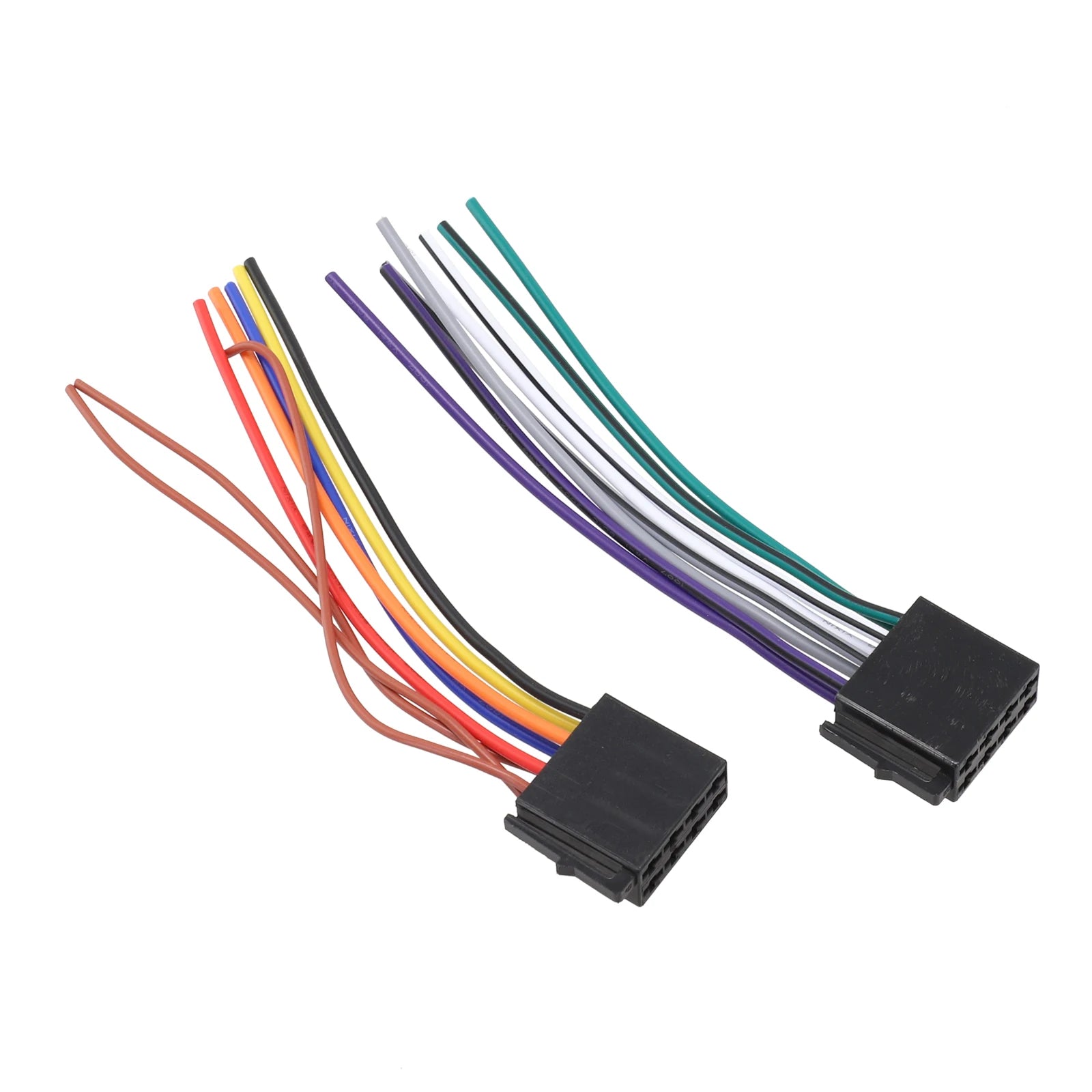 Universal Car Stereo Radio ISO Cable Adapter ABS Male Plug To Female Connector Wiring Harness