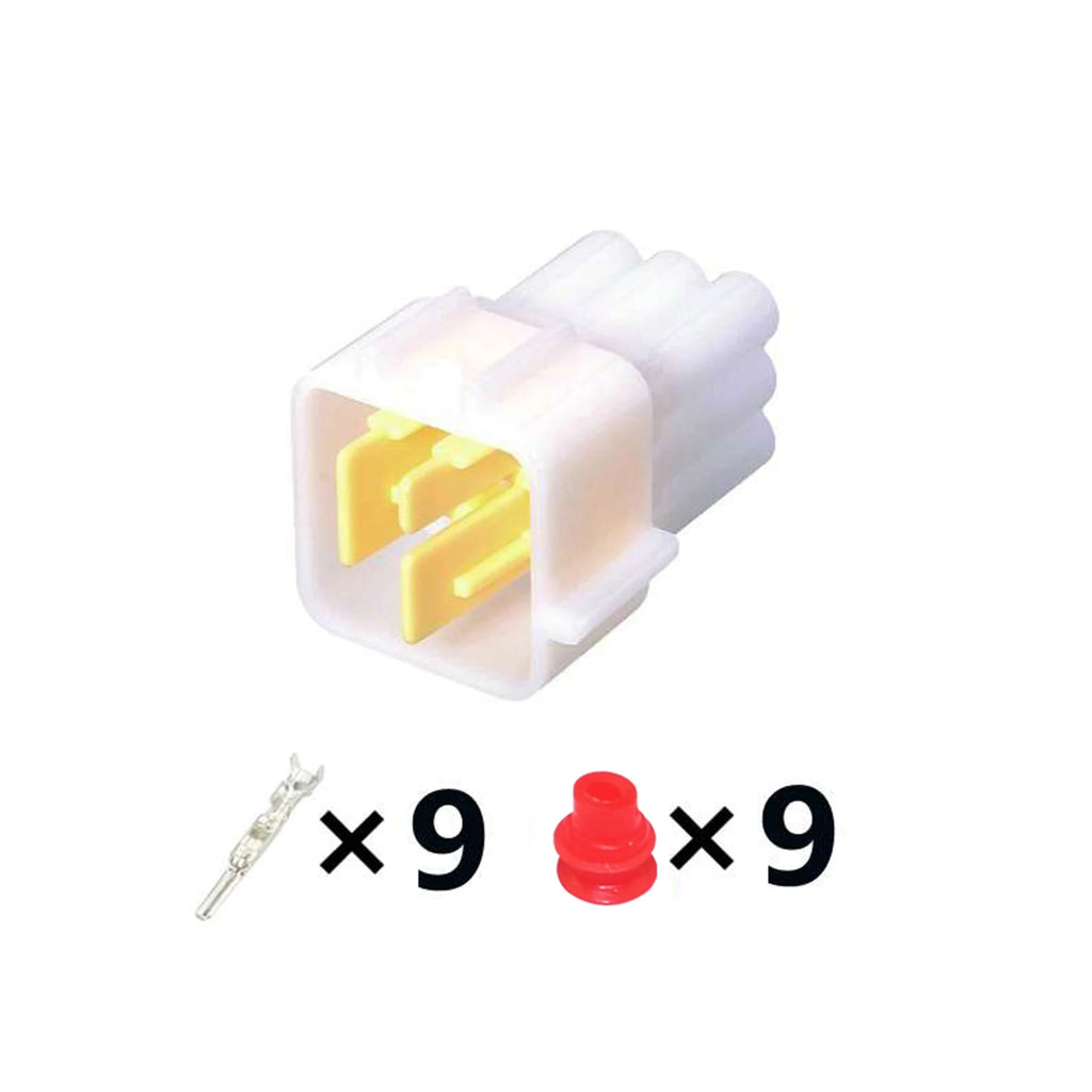 9 Pin Connector Waterproof 2.3 mm Male Female Connector Wiring Harness  Cable Plug FW-C-9M-W FW-C-9F-W Terminal White Black