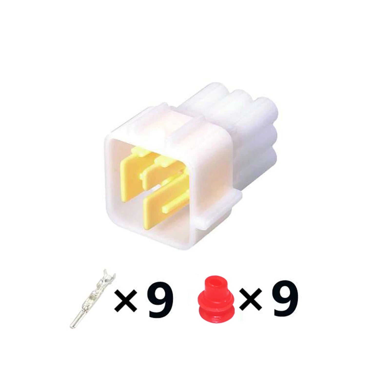 9 Pin Connector Waterproof 2.3 mm Male Female Connector Wiring Harness  Cable Plug FW-C-9M-W FW-C-9F-W Terminal White Black