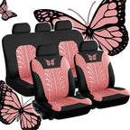 Car Seat Covers Set Universal Fit Most Cars with Butterfly Pattern Tire Track Detail Styling Protector Covers for the Car Amagi