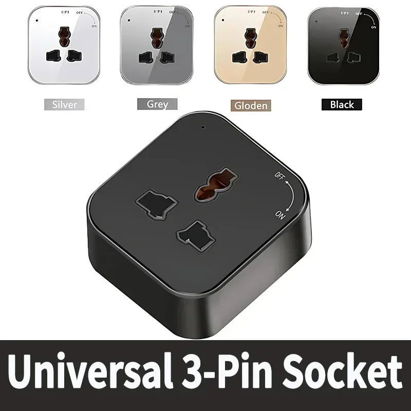 Power Track Home Appliances Universal Socket Electric Plug Adapter With USB,Wall Mount Power Strip with Removable Outlet Adapter