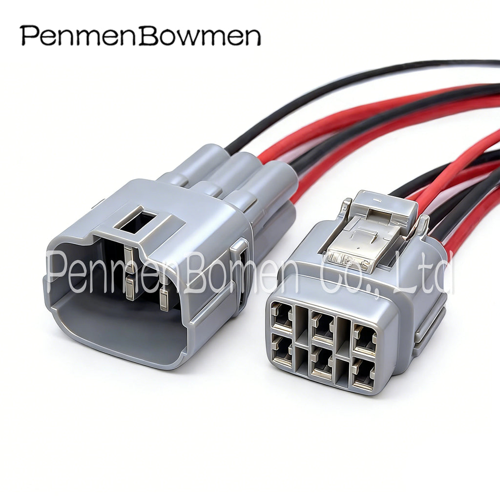 1 Set 6 Pin Auto Oil Pump Headlight Electrical Cable Connectors Wire Harness Plug for Suzuki Toyota Honda 6187-6561 6180-6771