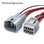 1 Set 6 Pin Auto Oil Pump Headlight Electrical Cable Connectors Wire Harness Plug for Suzuki Toyota Honda 6187-6561 6180-6771