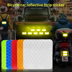 10pcs/set Car Bumper Reflective Safety Strip Stickers Car Reflective Sticker Reflective Warning Safety Tape Stickers Decals
