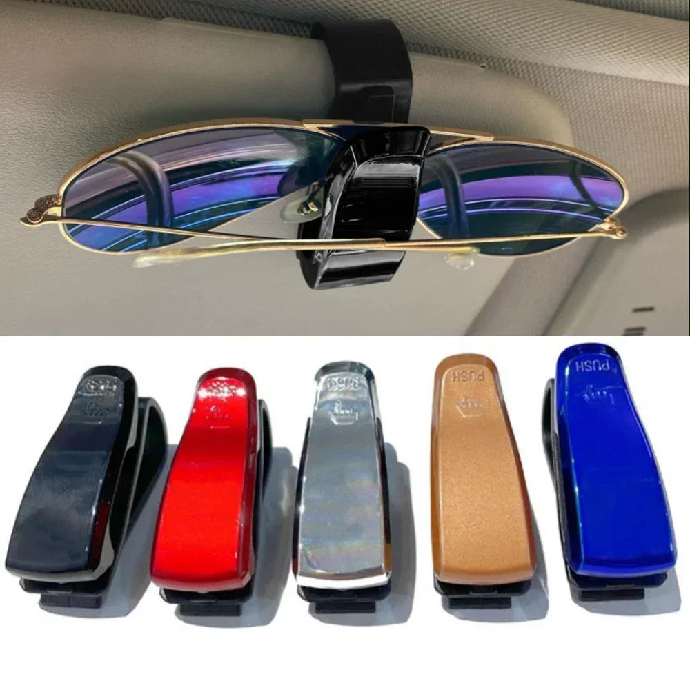 2PC Universal Car Sun Visor Glasses Box Sunglasses Clip Card Ticket Holder Fastener Pen Case Eyeglasses Clips Accessories Amagi