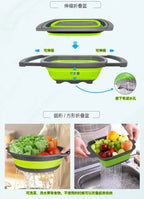 Household Kitchen Folding Wash Portable Sink Foot Bucket Cutting Board Plastic Foldable Basin Travel Outdoor Camping Tools amagi