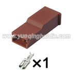 1Pin Connector Unsealed 6.3mm Female Connector Electric Motorcycle Wiring Harness Cable Plug Fog Lamp Holder 171809-1 431971995