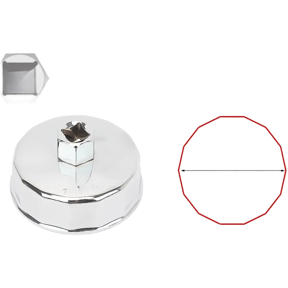 1PC Wrench Auto Tool End Cap Oil Filter Wrench Auto Hand Tools Remover Tool Socket Wrench Remover Car Accessories
