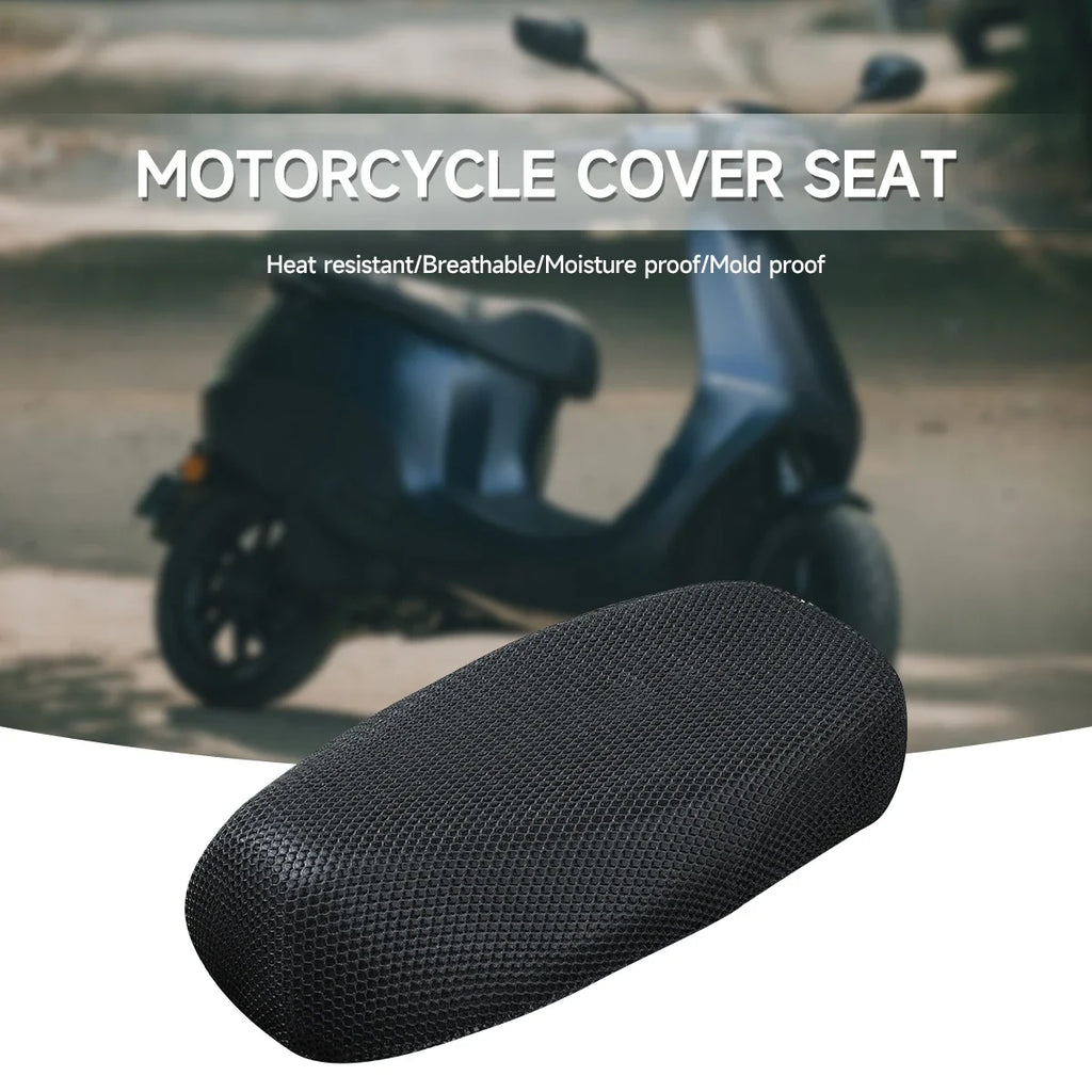 Motorcycle 3D Mesh Fabric Anti-skid Pad Scooter Seat Electric Bike Cover Sunscreen Summer Breathable Cushion Net Cover Amagi