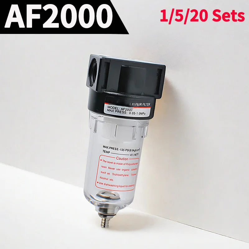1/4 Air Source Processor AF2000 AF2000-02 Copper Filter Air Pump Filter Oil Water Separator Pneumatic Components Air Compressor