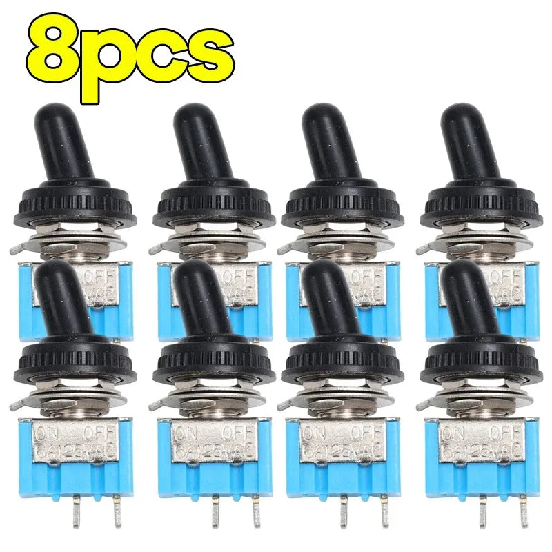 For Motorcycles Boat Supplies Accessory MT-S101 2 Pin 2 Position Mini Toggle Button Switch Blue Micro Toggle Switch Tool 1-10PCS