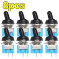 For Motorcycles Boat Supplies Accessory MT-S101 2 Pin 2 Position Mini Toggle Button Switch Blue Micro Toggle Switch Tool 1-10PCS