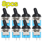 For Motorcycles Boat Supplies Accessory MT-S101 2 Pin 2 Position Mini Toggle Button Switch Blue Micro Toggle Switch Tool 1-10PCS