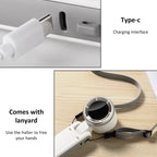Car Portable Mini Fan 3600mA Rechargeable Battery USB Foldable Handheld Fan Turbo Bladeless Small Pocket Fan for Outdoor Amagi