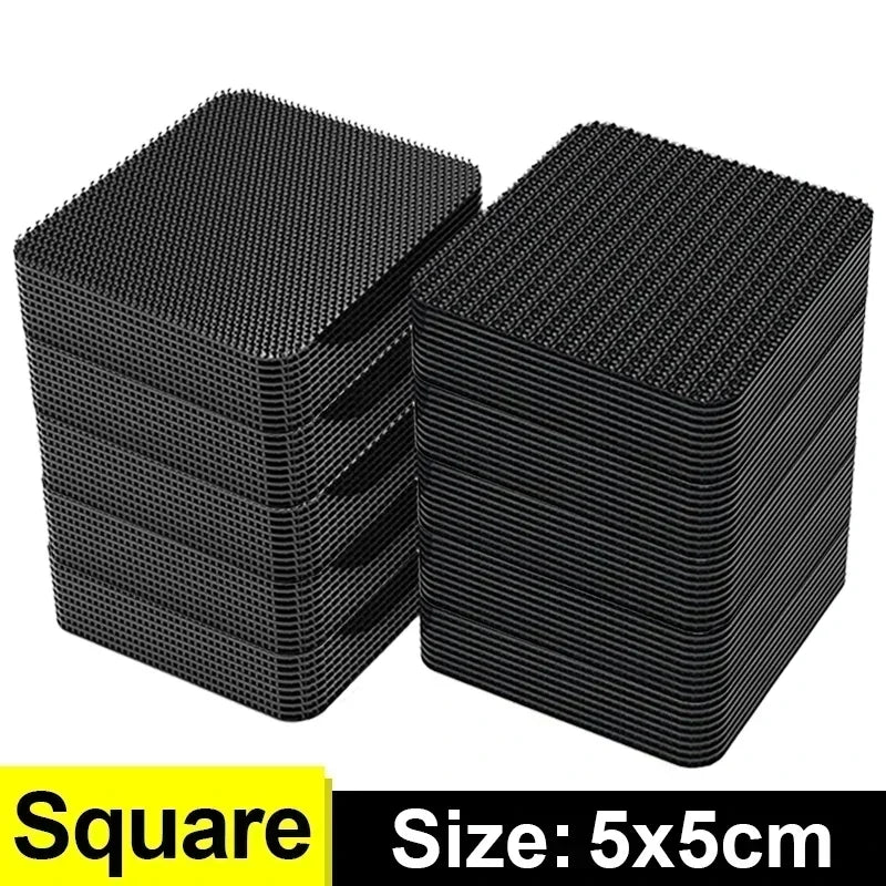 2/100pcs Carpet Fixing Stickers Double Faced High Adhesive Car Carpet Fixed Patches Home Floor Foot Mats Anti Skid Grip Tapes