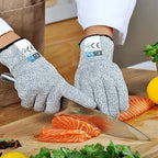 Grade 5 Cut Resistant Gloves Kitchen HPPE Scratch Resistant Glass Cutting Safety Protection for Gardeners Amagi