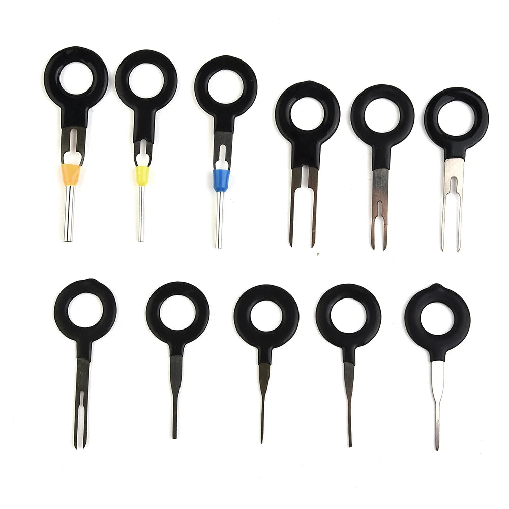 11pcs/Set Car Wire Terminal Removal Kit Tool Crimp Connector Extractor Release Pin Remover Repairing Disassembly Tools
