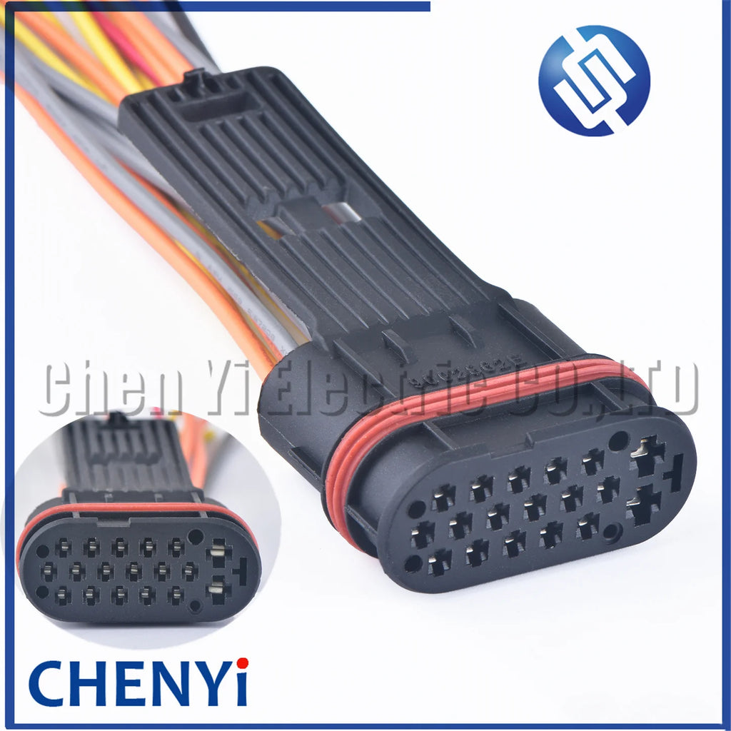 18 Pin/way 1.5/3.5mm Composite waterproof Harness plug auto connectors 9002862E electric connectors with 15cm wires 900 286 2E