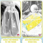 1-2PCS Wash Shoes Bag Padded Net Laundry Shoes Protector Fluffy Fibers Polyester Washing Shoes Machine Laundry Bag Drying Amagi