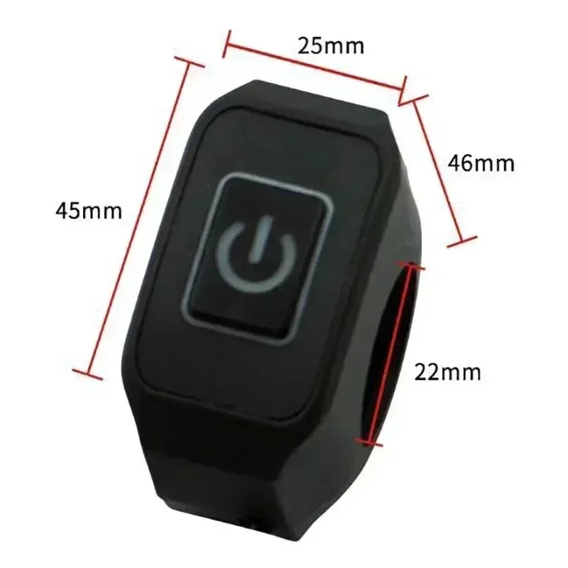 Motorcycle Modified Switch Waterproof Button with LED Light Headlight Horn Control ON OFF Buttton Handlebar Mount Accessories