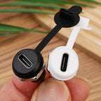 Flush Mount USB Type C Waterproof Receptacle 5V 3A Female Socket Pigtail 2 Pin Power Connector Retrofit Auto RV Marine Car Parts