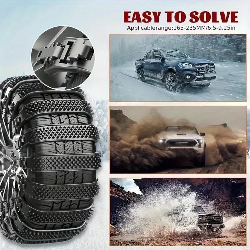 Snow Chain Widen Thicken Car Tire Crawler Type Plastic Anti-skid Chain Winter Wheel Tyre Anti-Slip Ties Emergency Tools Amagi
