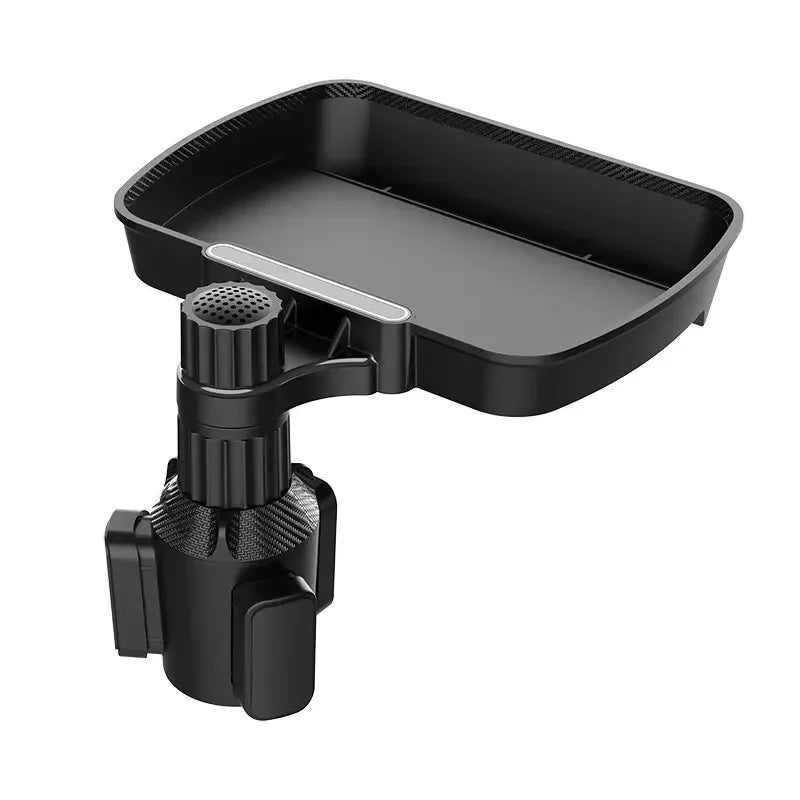 Car 360-Degree Rotating Dual-Cup Holder with Phone Stand and Expandable Base - Fits Most Round Car Cup Holes Accessories Amagi