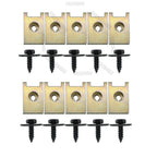 60pc U-Shape Metal Nut/Screw Washers for BMW E46 E92 E90 F10 Car Fender Bumper Cross Head Screws Engine Guard Clip Chassis Sheet