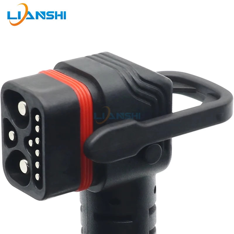 2+1+7 connector electric vehicle lithium battery bent wire harness plug power cord new energy storage charging female socket