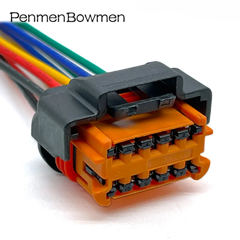 1 Set 10 Pin Car Headlight Electrical Cable Connectors Female Wiring Harness Far Near Beam Lighting Plug For Peugeot Citroen