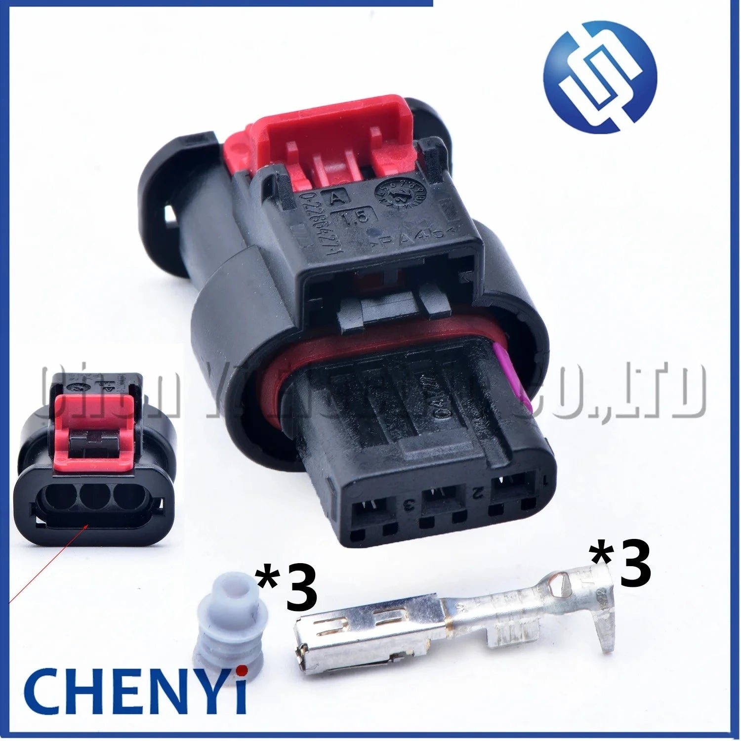 3 Pin Auto waterproof connector PDC Parking radar Sensor Plug 80A973703A 4K0973703A 80A 973 703 A 4K0 973 703 A