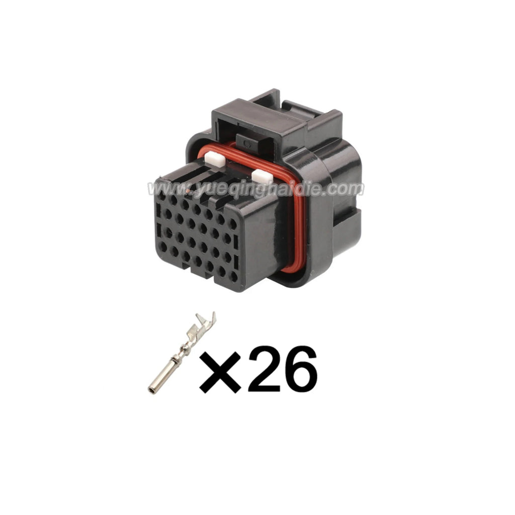 26 Pin Connector Waterproof 1.2mm Male Female Connectors Straight PCB Wire Harnesses ECU Cable Socket 3-1437290-7 1473416-1