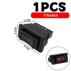 Universal Auto Power Window Switch Glass Lifting Control Button 12V 20A 5 Pin Rocker Toggle Blue Red LED Light Car Interior Kit