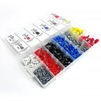 200-1900Pcs E0508/E7508/E1008 Crimp Terminals | Pre-Insulated Ring Connectors for Electrical Wiring & Industrial Use