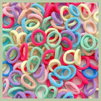 100/300PCS Colorful Basic Nylon Ealstic Hair Ties for Girls Children Ponytail Hold Scrunchie Rubber Band Kids Basic Hair Amagi