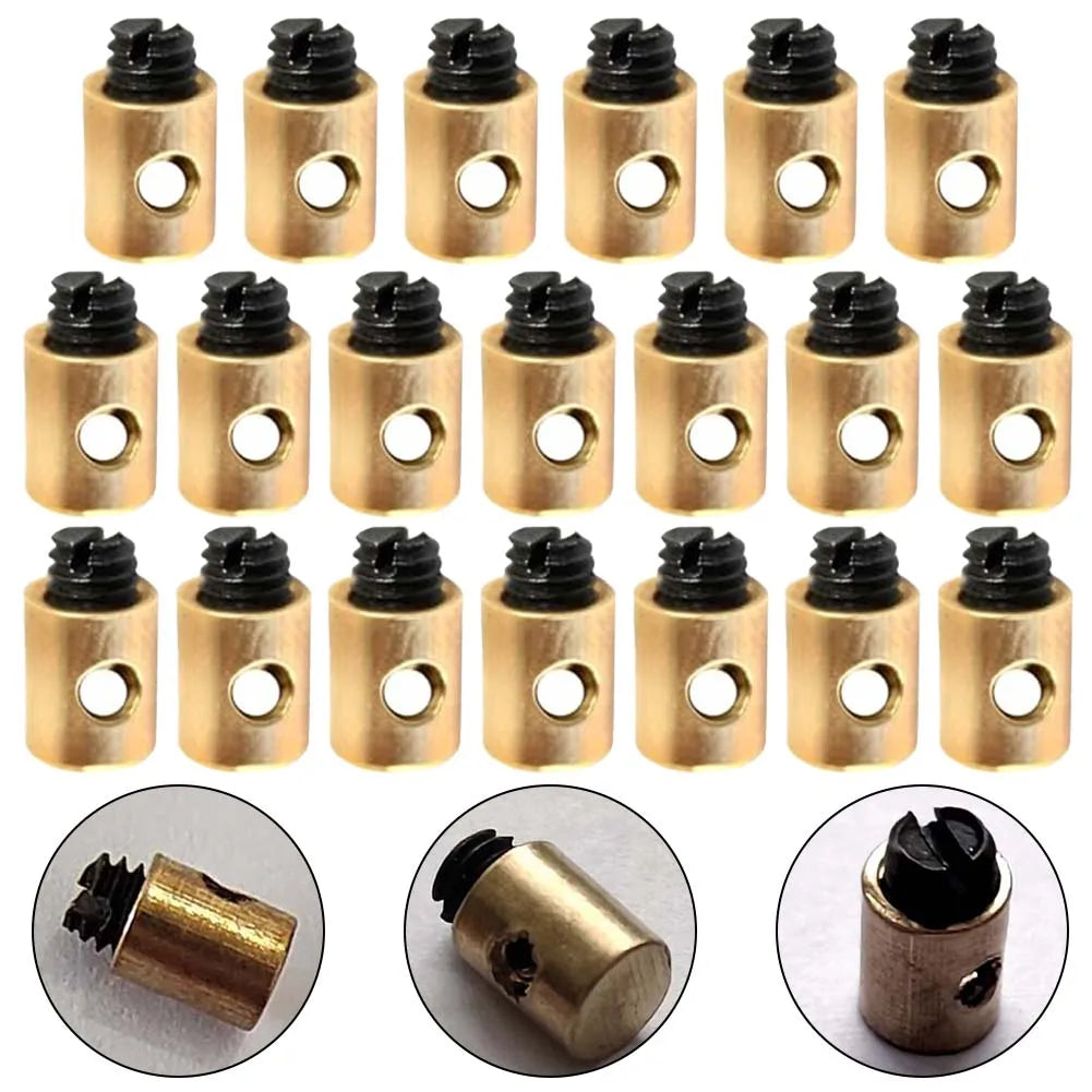 20Pcs Brake Cable Nipple Screws Replacement Fixed Screws Fastener For Motorcycle Motorbike Solderless Throttle Cable
