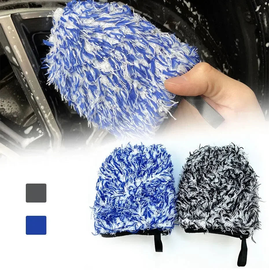 Car Tyre Cleaning Cloth Universal Car Detailer Cleaning Tool Car Wheel Cleaning Wash Glove Microfiber Auto Wash Accessorie Amagi