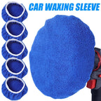 5-10inches Car Waxing Sleeves Microfiber Polisher Lint-free Cloth Covers Polishing Hood Car Paint Care Cleaning Maintenance Tool