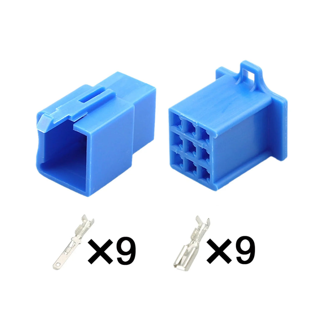 9PIN Connector Unsealed 2.8mm Male Female Connector Handle Switch Plug Wiring Harness Cable Socket 6030-9991 6040-9111