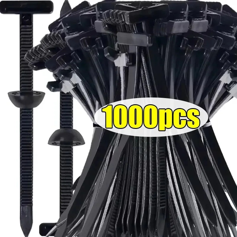 Nylon Cable Tie Buckle Auto Fastener Screw Self-Locking Zip Ties Car Trunk Engine Guard Panel Wire Management Strap Fixed Tools