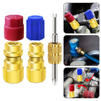 1 Pc R12 To R134a Conversion Kit  Air Conditioner Filling Valve Fittings Port Adapter Retrofit Quick Disconnect Couplers