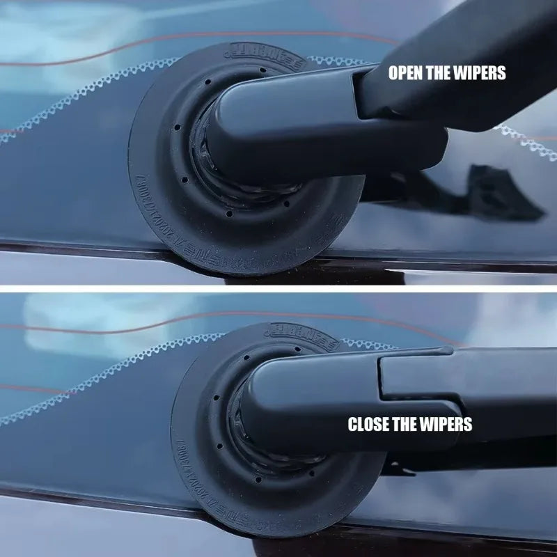 1/2pcs Car Wiper Bottom Hole Dustproof Cover Debris Leaves Falling Prevention Protective Covers Car Windshield Wiper Accessories