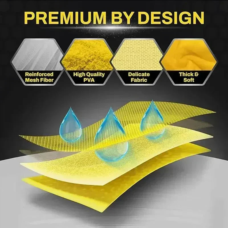 Thickened Large PVA Deer Skin Towel Car Wash Towel Pet Absorbent Towel Hair Dryer Home Car Cleaning Cloth Soft Surface Wipe Amag