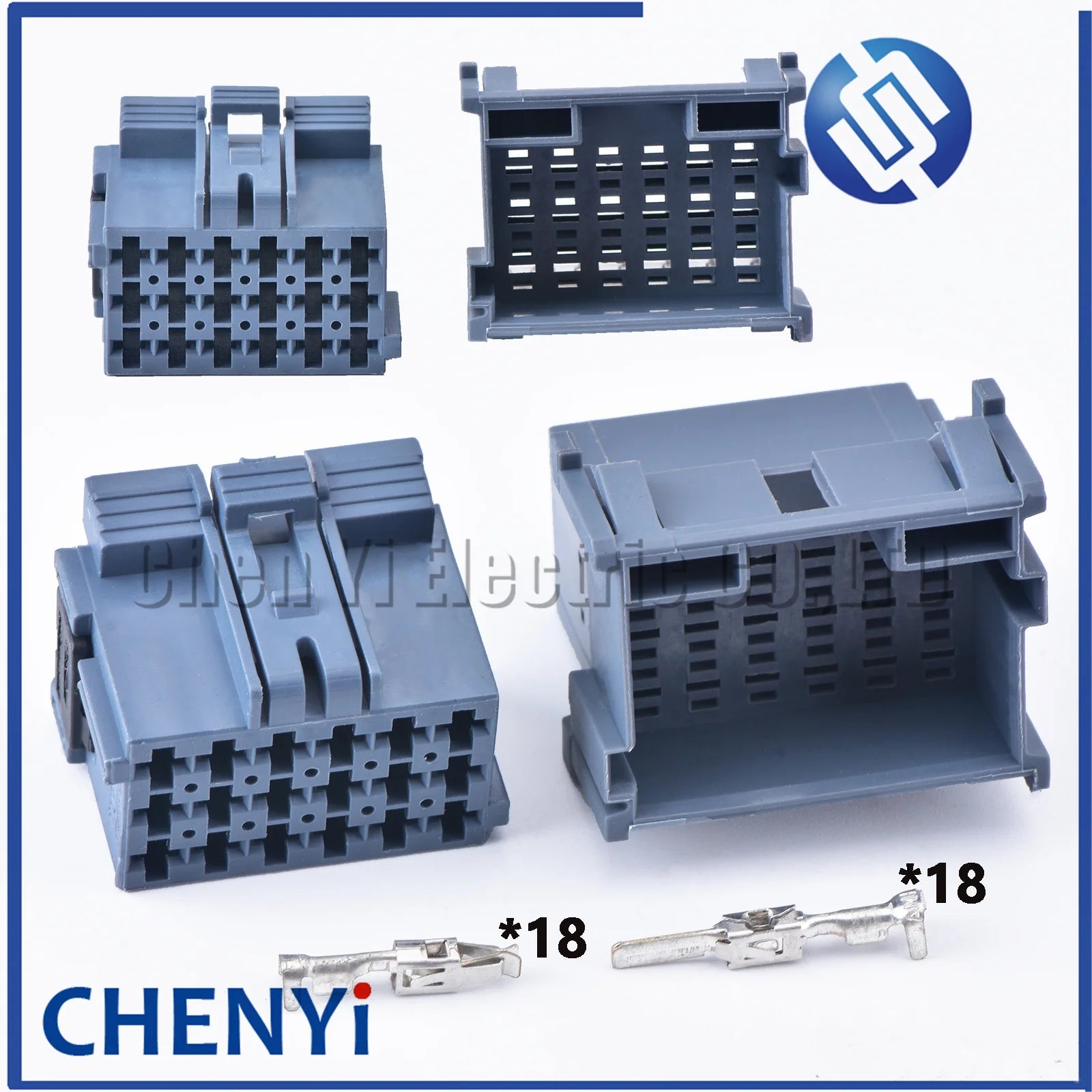1 set 18 Pin Car grey Connector Male Female Quick Connector Car Harness Connector Plug 1-967624 1-967629 With Pins