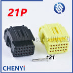 1 set 21 Pin female car Motorcycle scooter ECU ECM PCB connector waterproof plug with Pins 6189-7108 W025-21FAY-B