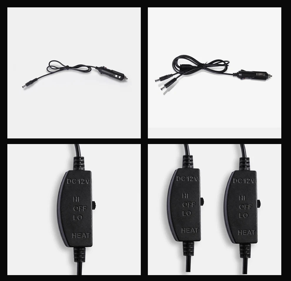 2pcs Winter Heated Car Seat Cover 12V Heating Warmer Car Seat Cushion Auto Universal Protector Cloak Cover Pads Set New Amagi