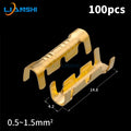 100pcs quick terminal crimping tie Wire connector Cord end terminal to connector 0.3-1.5 square