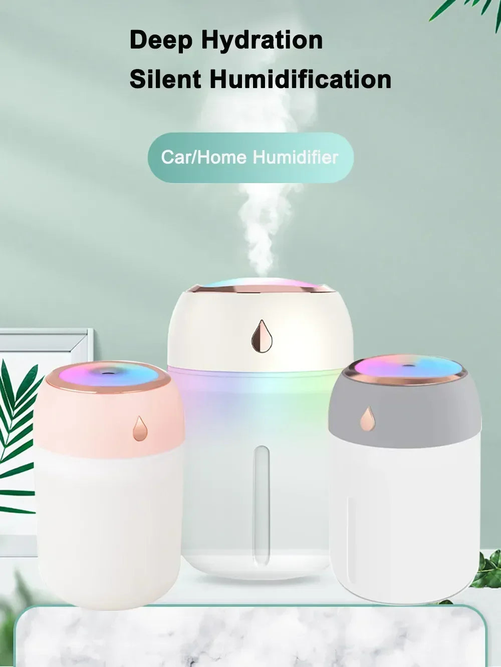 USB Humidifier Atomizer Aroma Oil Diffuser Mute 220 Ml Air Humidifier with Night Lamp for Car Bedroom Cool Mist Sprayer Amagi