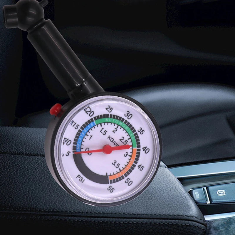 Car Tire Pressure Gauge Auto Tire Inflation Pressure Gauge High Precision Meter Detector Portable Mini Air Pressure Gauge
