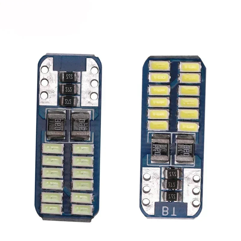 20PCS T10 W5W LED Canbus 3014 24SMD No Error 194 168 Car Interior Instrument Light Bulb Lamp 12v Universal White 6000k Amagi